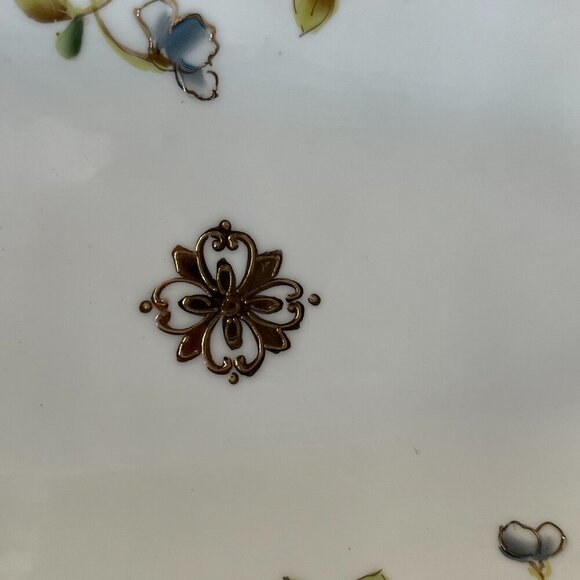 Vintage Nippon Hand Painted Porcelain‎ Celery Dish Gilded Gilt Gold Japan Floral - Picture 4 of 6